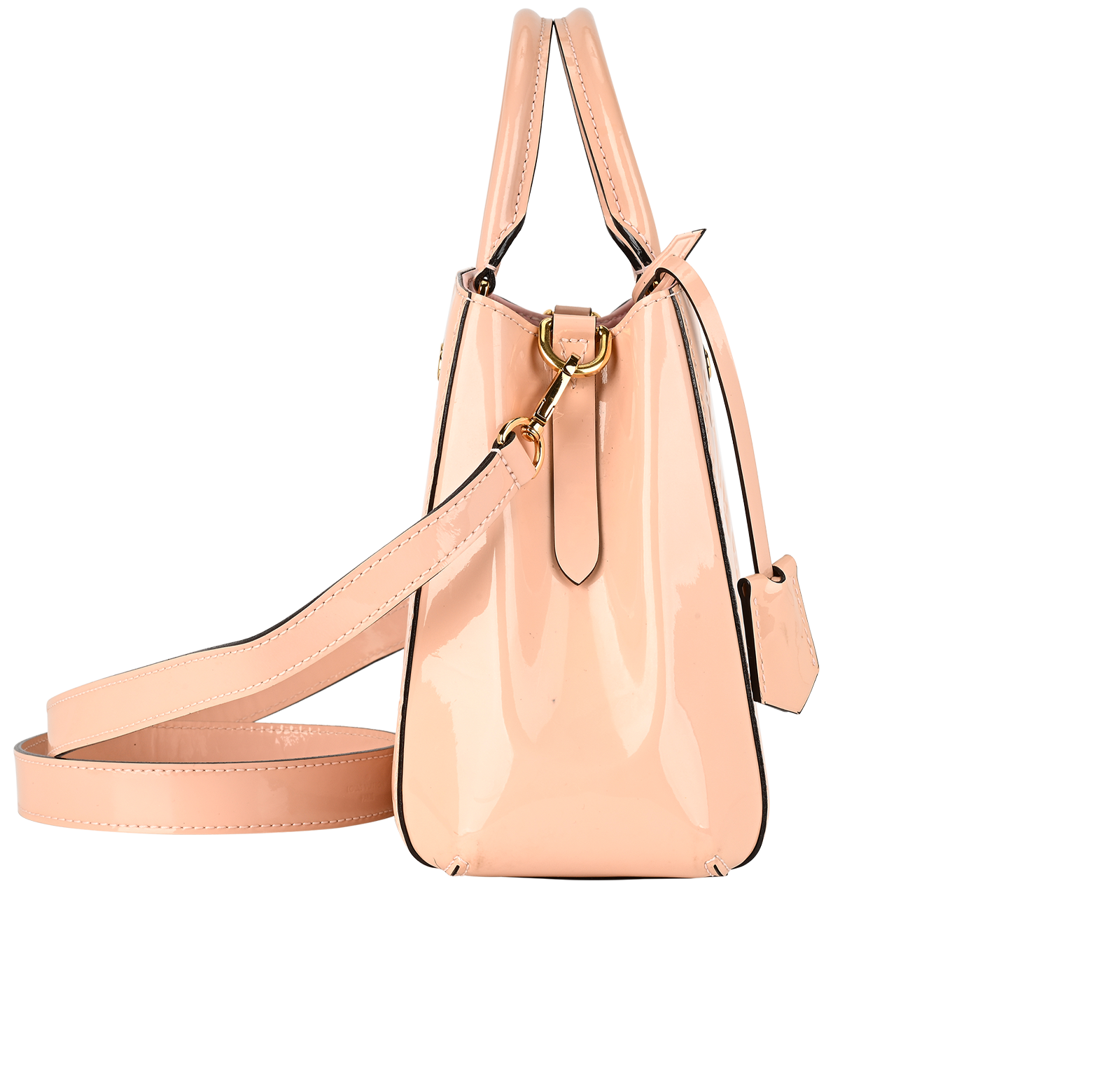 Montaigne BB, &pound;695, Handbags, Pink, Patent Leather, Side view